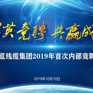 縱覽線纜集團(tuán)2019年中層領(lǐng)導(dǎo)崗位競聘會圓滿成功