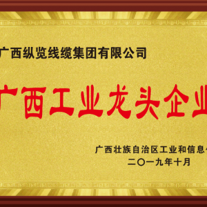 喜訊 | 縱覽線纜集團(tuán)榮獲“廣西工業(yè)龍頭企業(yè)”榮譽(yù)稱號